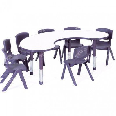 Fashion design lifted moon table 6 people table study table for kids