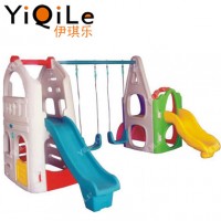 China import toys happy slide combination swing plastic swing and slide set